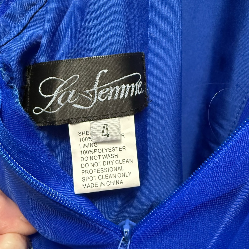 Stunning Blue Sequin Prom Dress - Picture 2 of 8